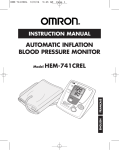 ReliOn HEM-741CREL Blood Pressure Monitor User Manual
