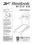 Reebok Fitness RBTL79607.0 Treadmill User Manual
