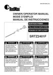 RedMax SRTZ2401F Trimmer User Manual