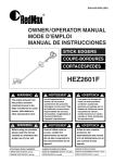 RedMax HEZ2601F Edger User Manual