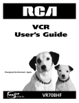 RCA VR708HF VCR User Manual