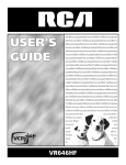 RCA VR646HF VCR User Manual
