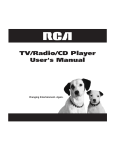 RCA TV/Radio/CD Player CD Player User Manual