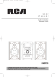 RCA RS2100 Speaker System User Manual