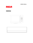 RCA RMW982 Microwave Oven User Manual