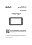 RCA RCT6077W22 Tablet Accessory User Manual