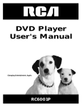 RCA RC6001P DVD Player User Manual