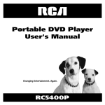 RCA RC5400P Portable DVD Player User Manual