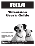 RCA MR68TF700 Flat Panel Television User Manual