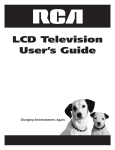 RCA J32L637 Flat Panel Television User Manual