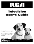 RCA G32710 Flat Panel Television User Manual