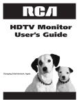 RCA D40W15B Flat Panel Television User Manual