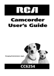 RCA CC6254 Camcorder User Manual