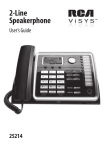 RCA 25214 Conference Phone User Manual