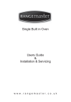 Rangemaster Single Built in Oven Oven User Manual