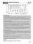 Rane MP 44 DJ Equipment User Manual