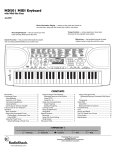 Radio Shack MD501 Electronic Keyboard User Manual