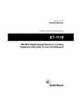 Radio Shack ET-1118 Cordless Telephone User Manual