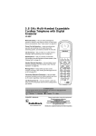Radio Shack 5.8 GHz Multi-Handset Expandable Cordless Telephone with Digital Answerer Cordless Telephone User Manual