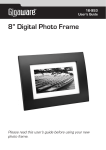 Radio Shack 16-953 Digital Photo Frame User Manual