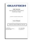 Quatech DSP-200/300 Network Card User Manual