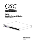 QSC Audio CM16a Stereo Amplifier User Manual