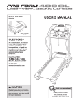 ProForm PFTL68505.0 Treadmill User Manual