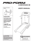 ProForm PFTL31105.2 Treadmill User Manual