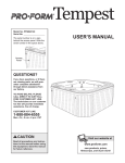 ProForm PFSB43140 Hot Tub User Manual