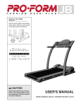 ProForm 831.297982 Treadmill User Manual