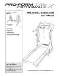ProForm 831.29623.0 Treadmill User Manual