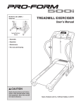 ProForm 831.29604.1 Treadmill User Manual