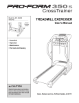 ProForm 831.294230 Treadmill User Manual