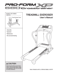 ProForm 831.24646.0 Treadmill User Manual