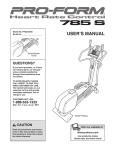 ProForm 785 S Home Gym User Manual