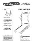 ProForm 320x Treadmill User Manual