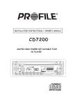 Profile CD7200 Car Stereo System User Manual