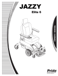 Pride Mobility Elite 6 Wheelchair User Manual