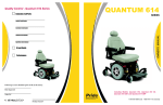 Pride Mobility 614 3MP Wheelchair User Manual