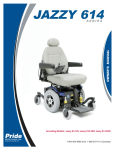 Pride Mobility 614 2SP Wheelchair User Manual