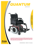 Pride Mobility 600 SP Mobility Aid User Manual
