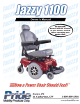 Pride Mobility 1100 Mobility Aid User Manual