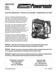 Powermate PMC601200 Portable Generator User Manual