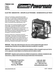 Powermate PM0601350 Portable Generator User Manual