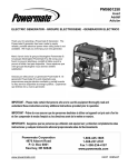 Powermate PM0601250 Portable Generator User Manual