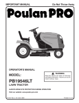 Poulan 96042003503 Lawn Mower User Manual