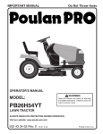 Poulan 532 43 34-32 Lawn Mower User Manual