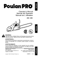 Poulan 530088740 Chainsaw User Manual