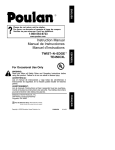Poulan 530086936 Trimmer User Manual