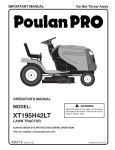 Poulan 435712 Lawn Mower User Manual